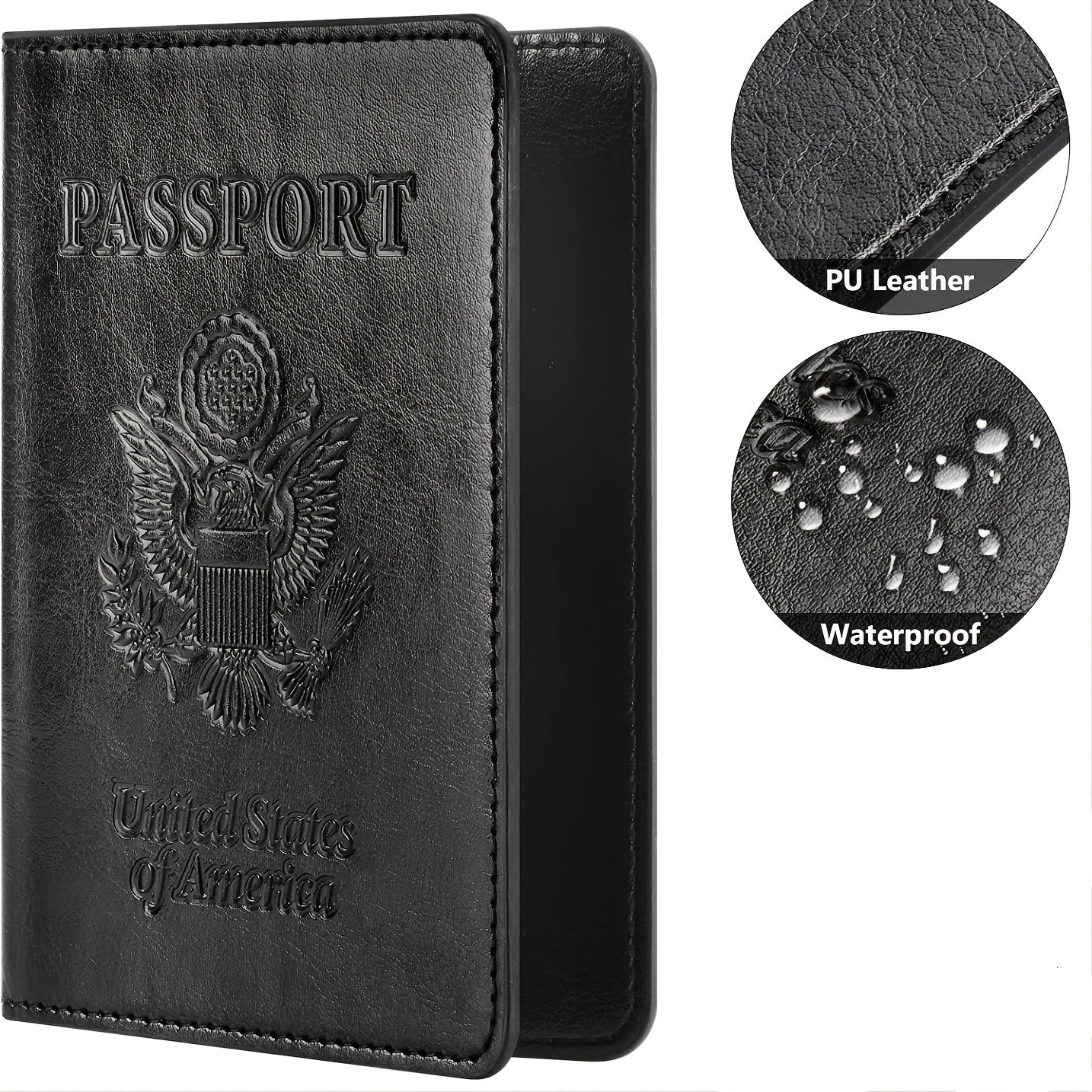 Passport Holder Cover Wallet Travel Essentials RFID Blocking Leather Card Case International Travel Must Haves Travel Accessorie
