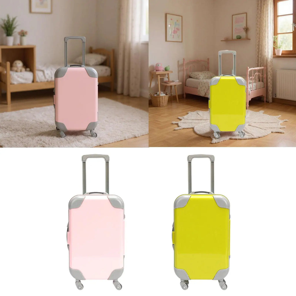 Doll Travel Suitcase for Mini Accessories, Ideal for Kids' Playtime