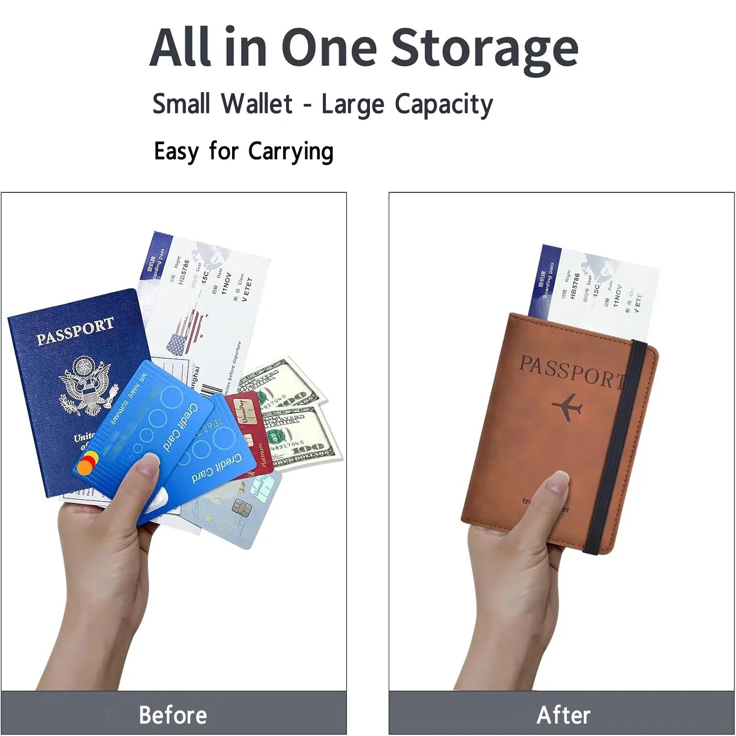 Custom Name Logo Passport Holder Essentials Passport Wallet Cover Case for Travel  Accessories Women/Men Passport Book Holders