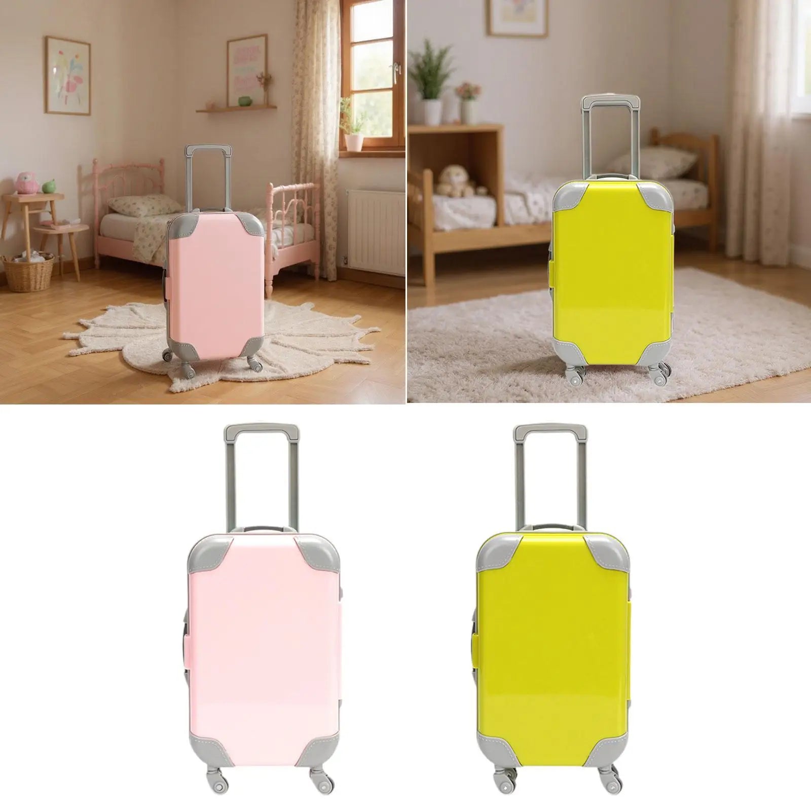 Doll Travel Suitcase for Mini Accessories, Ideal for Kids' Playtime