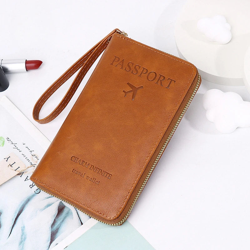 Fashion Multi-Function Travel RFID Passport Holder Cover Case Women Men PU Leather Doccuments Packet Ticket Protective Bags
